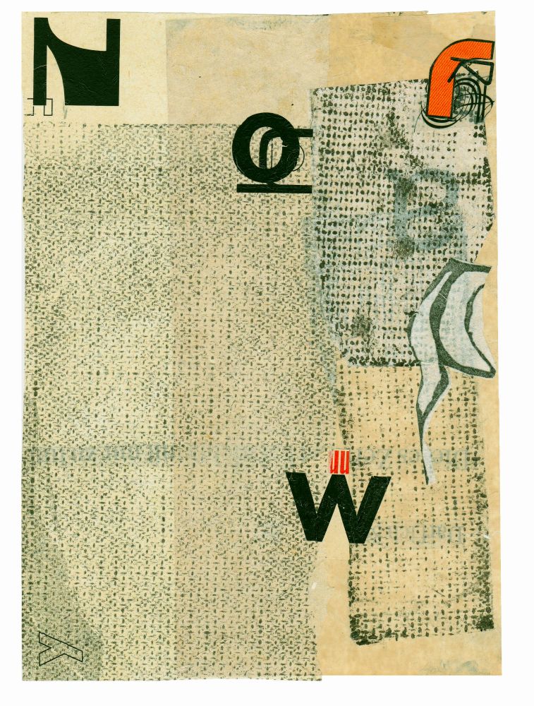 Punkte, Linoldruck, Buchstaben